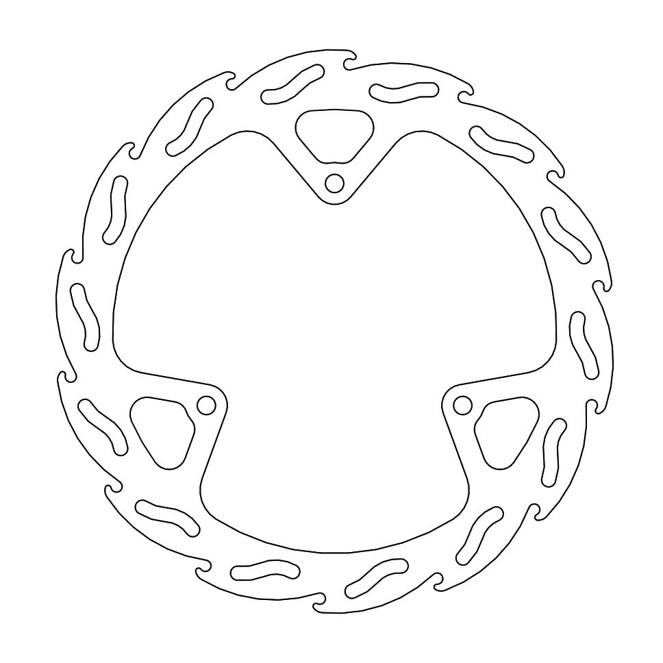 MOTO-MASTER - FLAME Fixed Disc 198mm front
