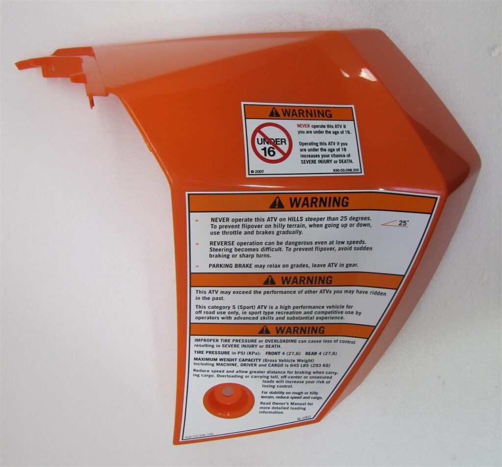KOTFLÜGEL VORNE RECHTS ORANGE