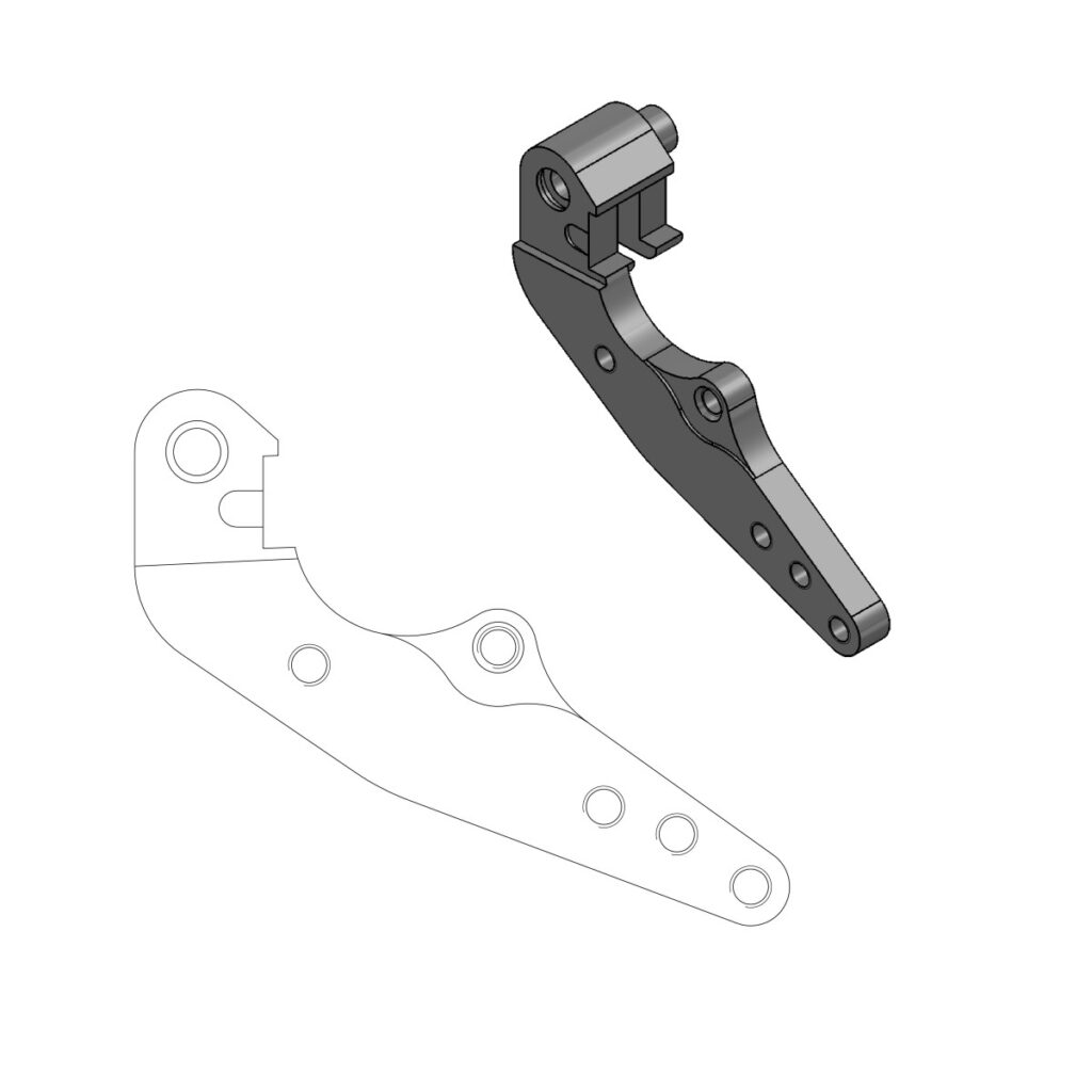 MOTO-MASTER - Caliper Adapter bracket for 298mm front disc