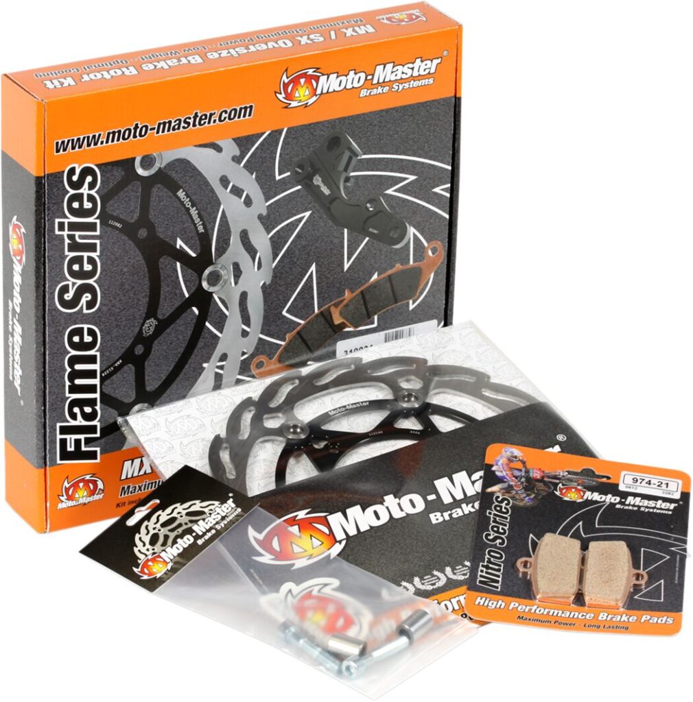 MOTO-MASTER - BRAKE KIT REAR FIX 220MM BRAKE KIT FLAME FIXED DISC 220 MM, BRAKE PADS, RELOCATE BRACKET