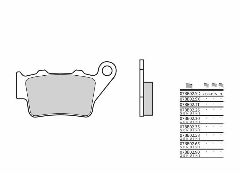 BREMBO Genuine Sintermetall Bremsbeläge - 07BB0258