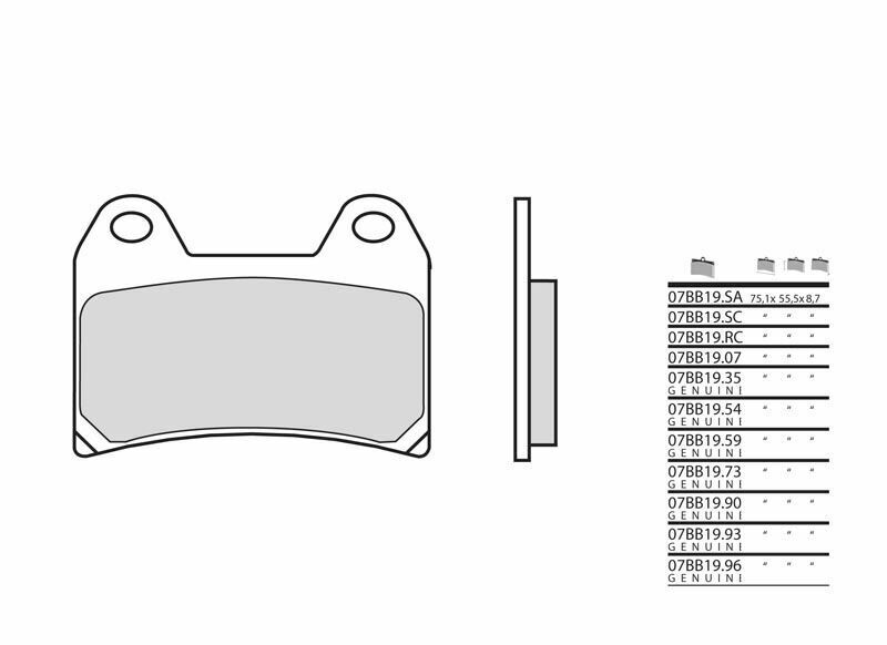 BREMBO Genuine Sintermetall Bremsbeläge - 07BB1973
