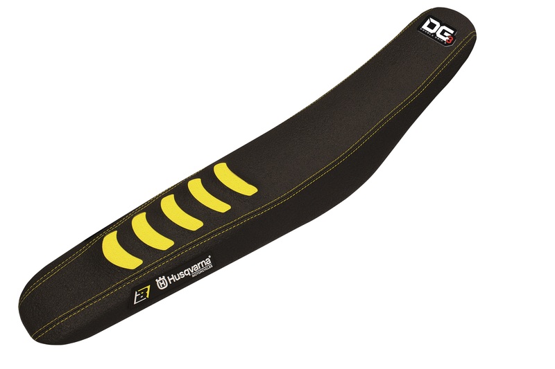 BLACKBIRD Double Grip 3 Sitzbankbezug schwarz/gelb Husqvarna TC/FC