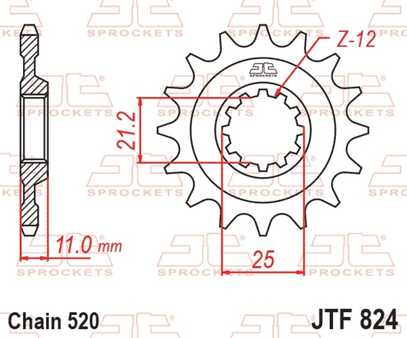 JT SPROCKETS Standard Stahlritzel vorne - 520