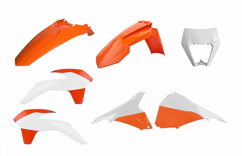 POLISPORT Enduro Restyling Plastik-Kit Originalfarbe KTM EXC