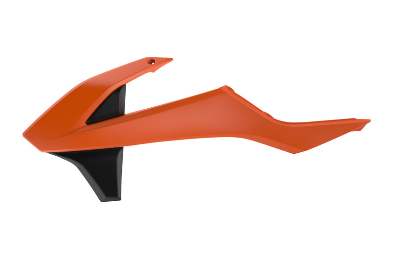 POLISPORT Kühlerspoiler seitlich Originalfarbe 16 Orange/Schwarz KTM