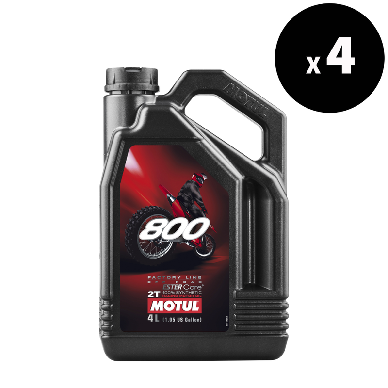 MOTUL 800 Factory Line Off-Road Racing 2T Motoröl - 4 L x4
