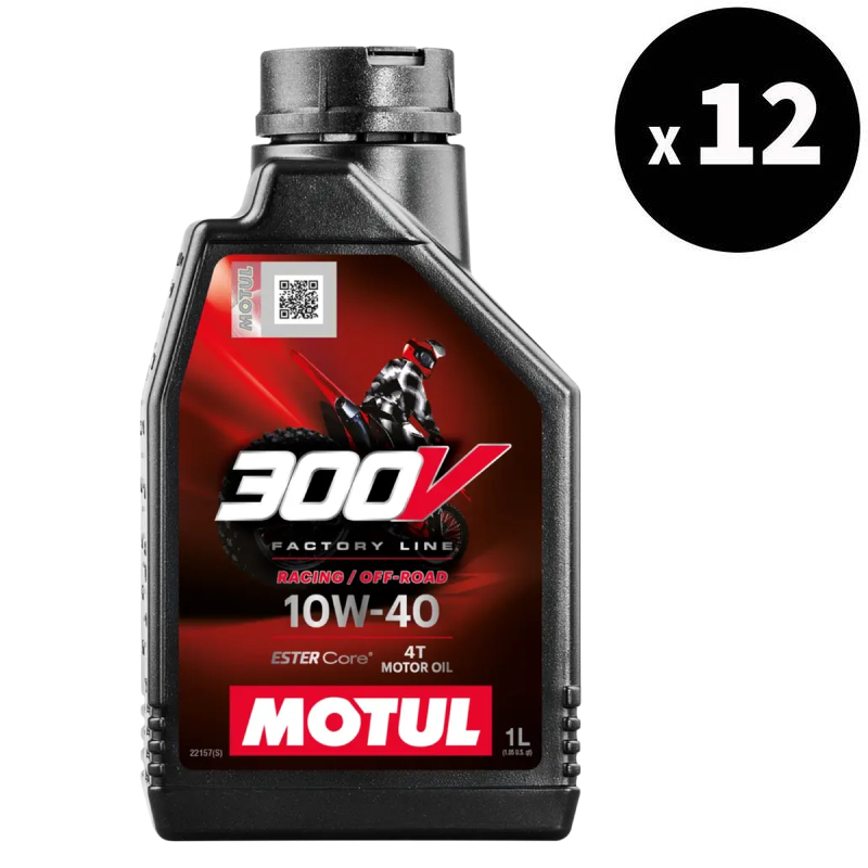 MOTUL 300V Factory Line Off-Road Racing 4T Motoröl 10W-40 - 1 l, 12 Stück